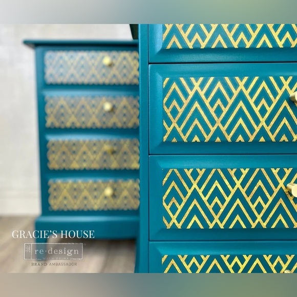 Redesign with Prima Decor Transfer ~ GEO DIAMOND ~ 24” x 35” - Picture 5 of 6